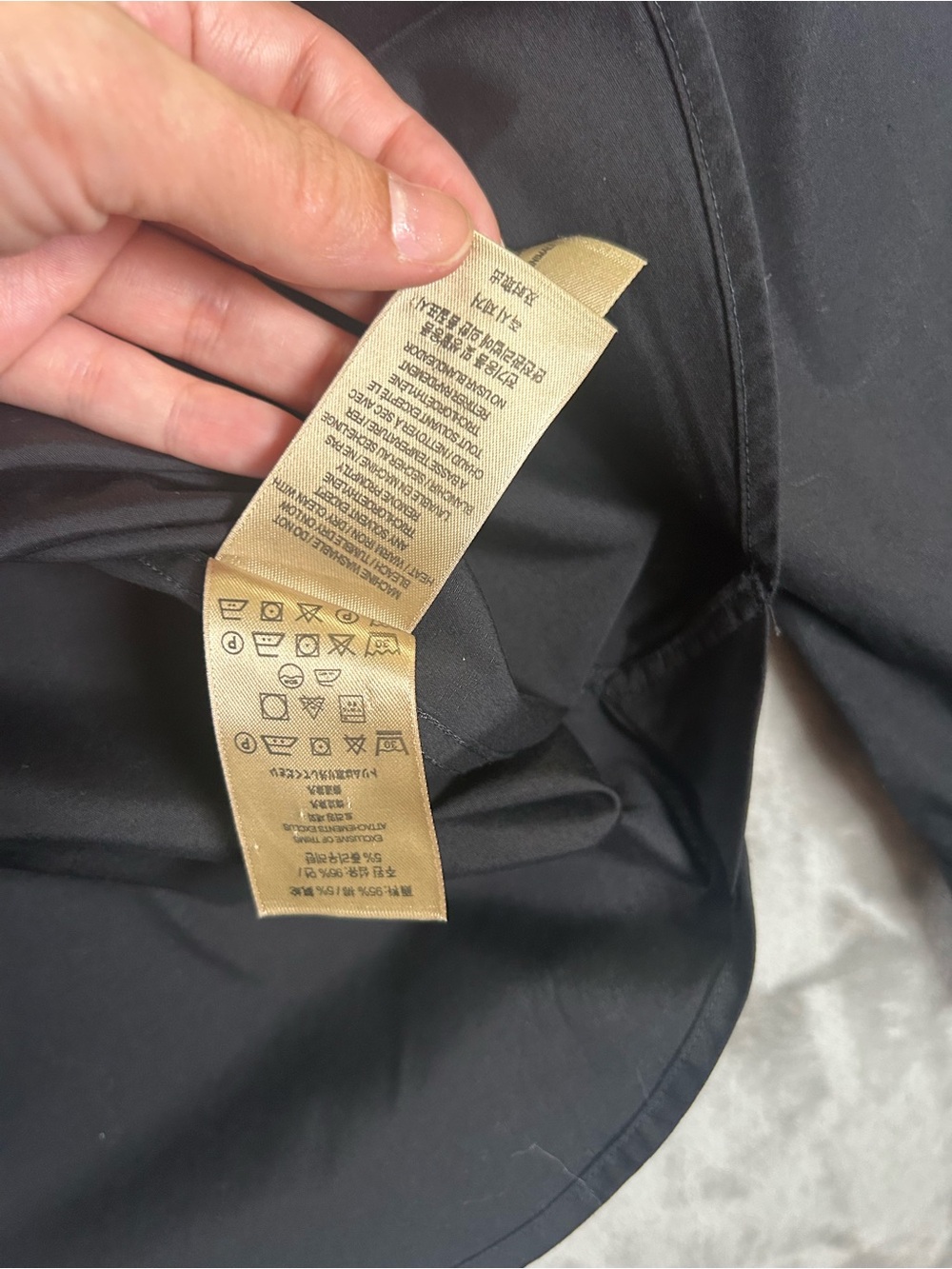 Burberry Black Button-Down Shirt with Signature Check Accents - Picture 8 of 14